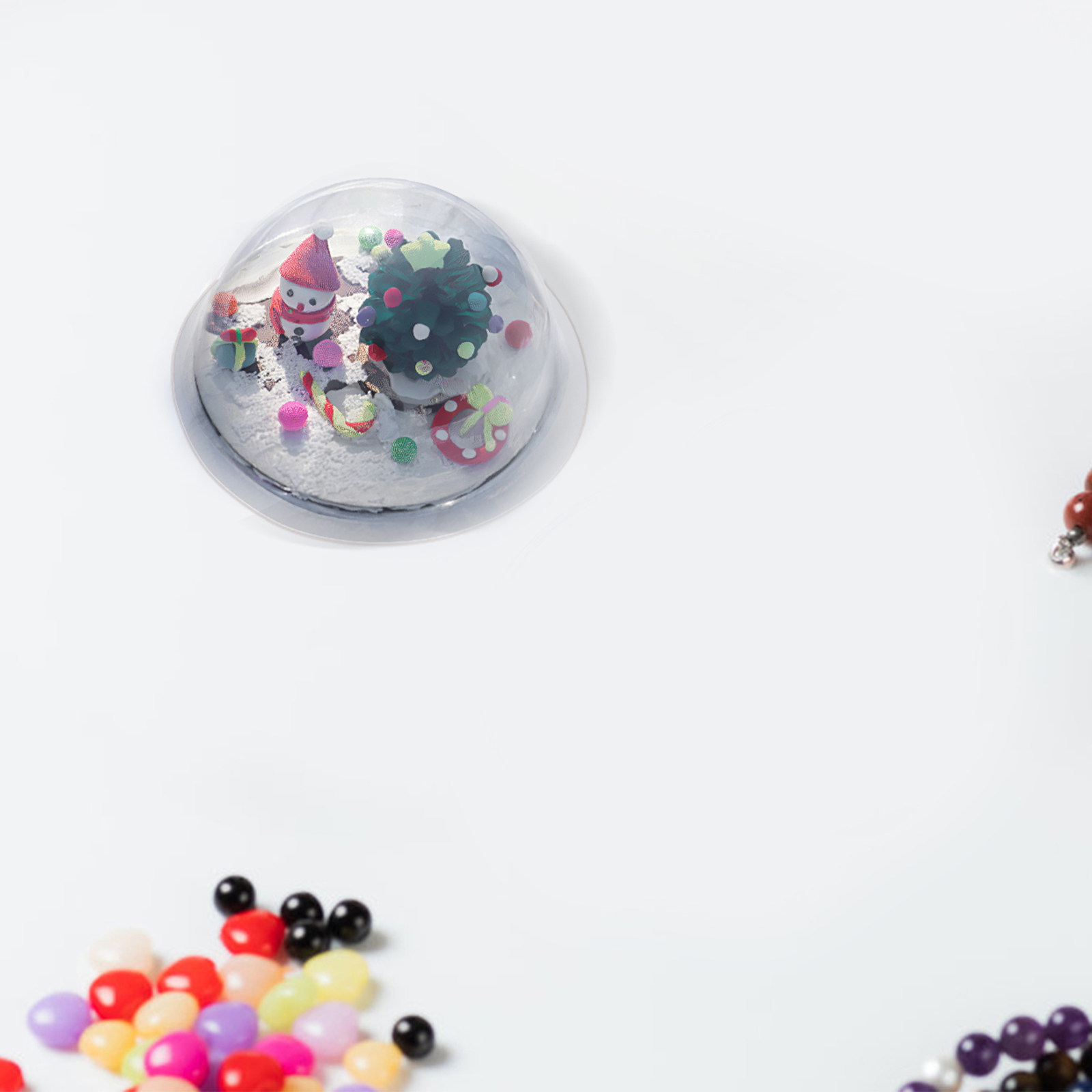 Plastic Dome Clear - 30 шт. пластиковых полусферических куполов-украшений –