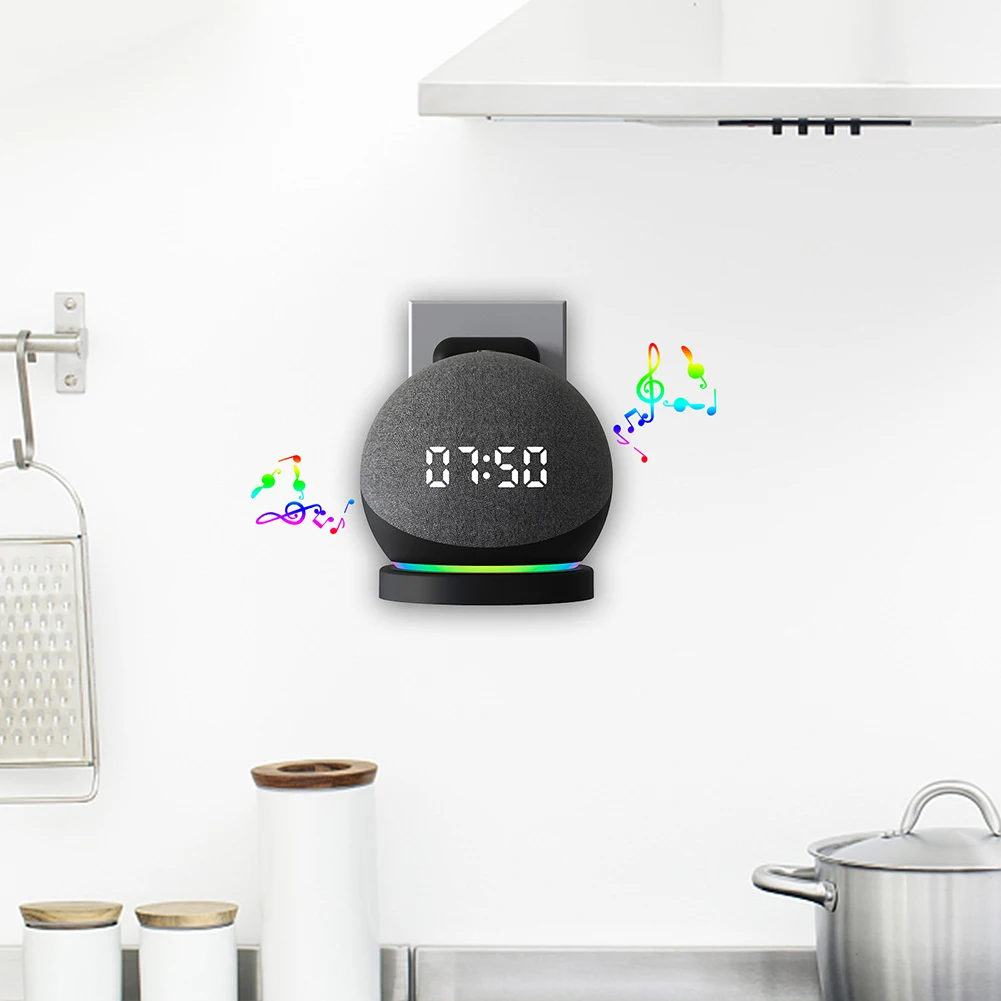 Amazon Speaker Echo Dot 5 - Пластиковый настенный держатель для динамика, прокладка