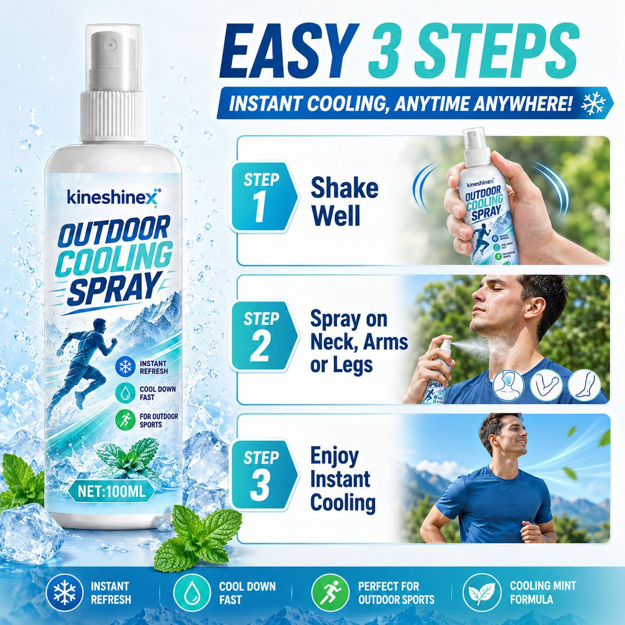 Охлаждающий спрей для улицы 10 – обзор и цена Misting Bottle Fine